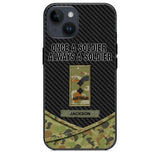 Personalized Australian Once A Soldier Always A Soldier Camo Phonecase 3D Printed 23JAN-HY03