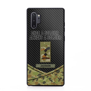 Personalized Australian Once A Soldier Always A Soldier Camo Phonecase 3D Printed 23JAN-HY03