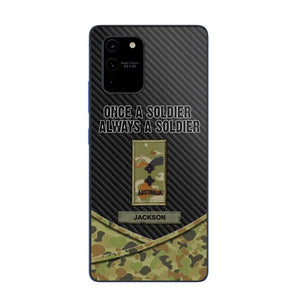 Personalized Australian Once A Soldier Always A Soldier Camo Phonecase 3D Printed 23JAN-HY03