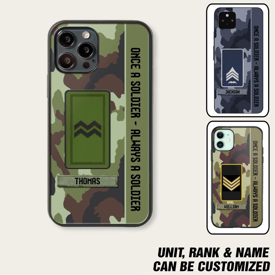 Personalized Irish Soldier/ Veteran Once A Soldier Always A Soldier Camo Phonecase 3D Printed QTDT1001