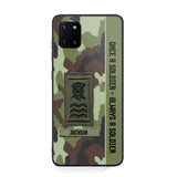 Personalized Irish Soldier/ Veteran Once A Soldier Always A Soldier Camo Phonecase 3D Printed QTDT1001