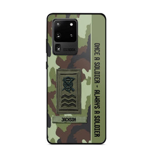 Personalized Irish Soldier/ Veteran Once A Soldier Always A Soldier Camo Phonecase 3D Printed QTDT1001