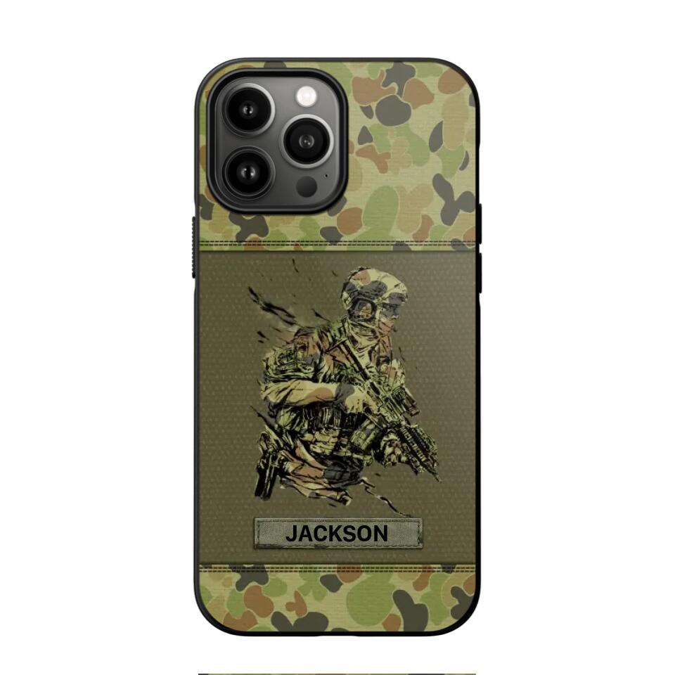 Personalized Australian Soldier/ Veteran Camo Phonecase 3D Printed 23JAN-HY10