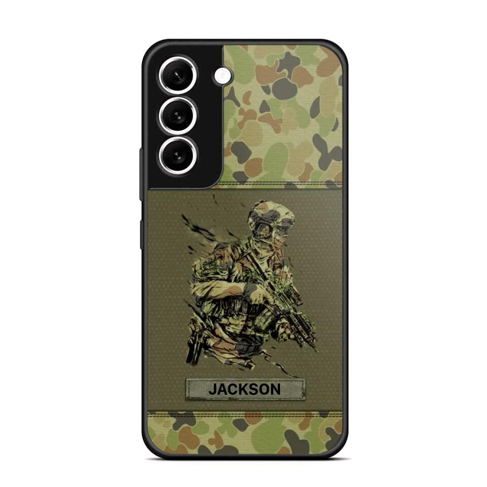 Personalized Australian Soldier/ Veteran Camo Phonecase 3D Printed 23JAN-HY10