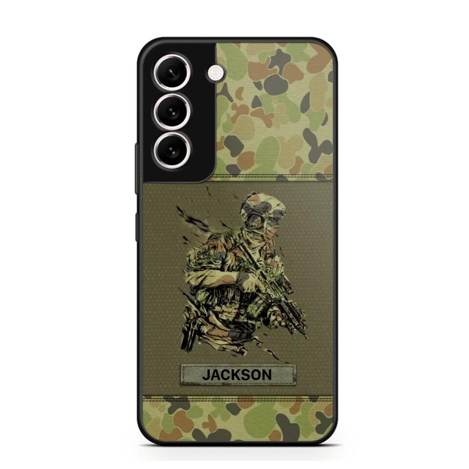 Personalized Australian Soldier/ Veteran Camo Phonecase 3D Printed 23JAN-HY10