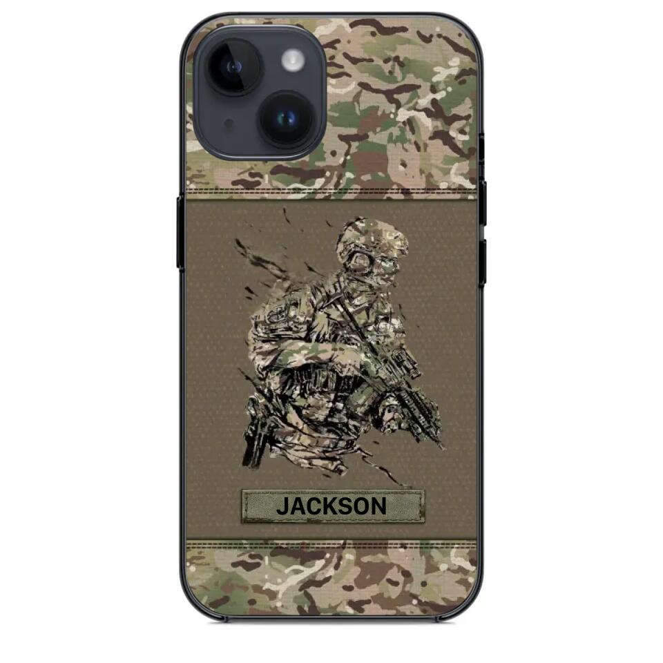 Personalized UK Soldier/ Veteran Camo Phonecase 3D Printed 23JAN-HY10