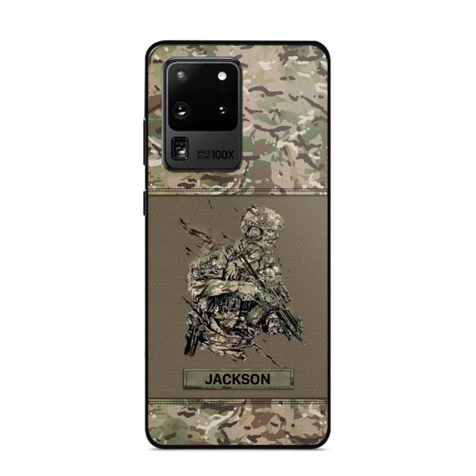 Personalized UK Soldier/ Veteran Camo Phonecase 3D Printed 23JAN-HY10