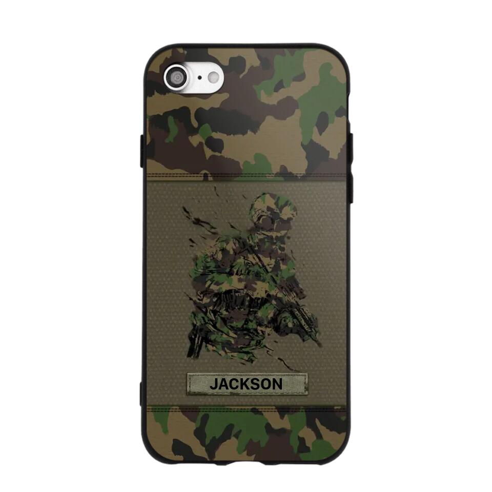 Personalized Swiss Soldier/ Veteran Camo Phonecase 3D Printed 23JAN-HY10