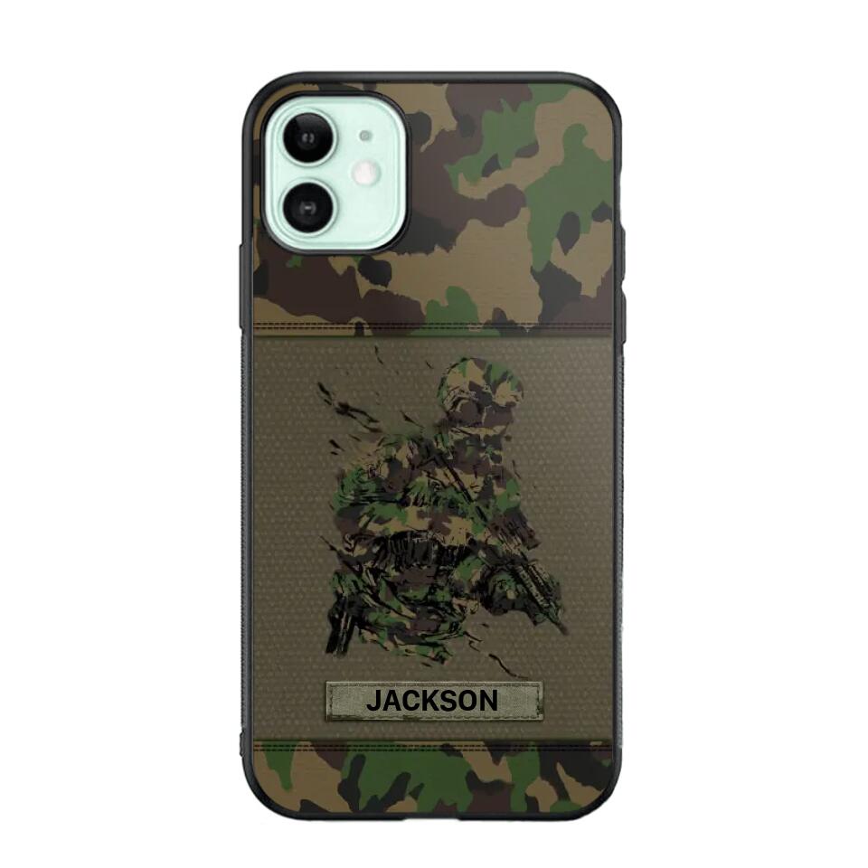 Personalized Swiss Soldier/ Veteran Camo Phonecase 3D Printed 23JAN-HY10