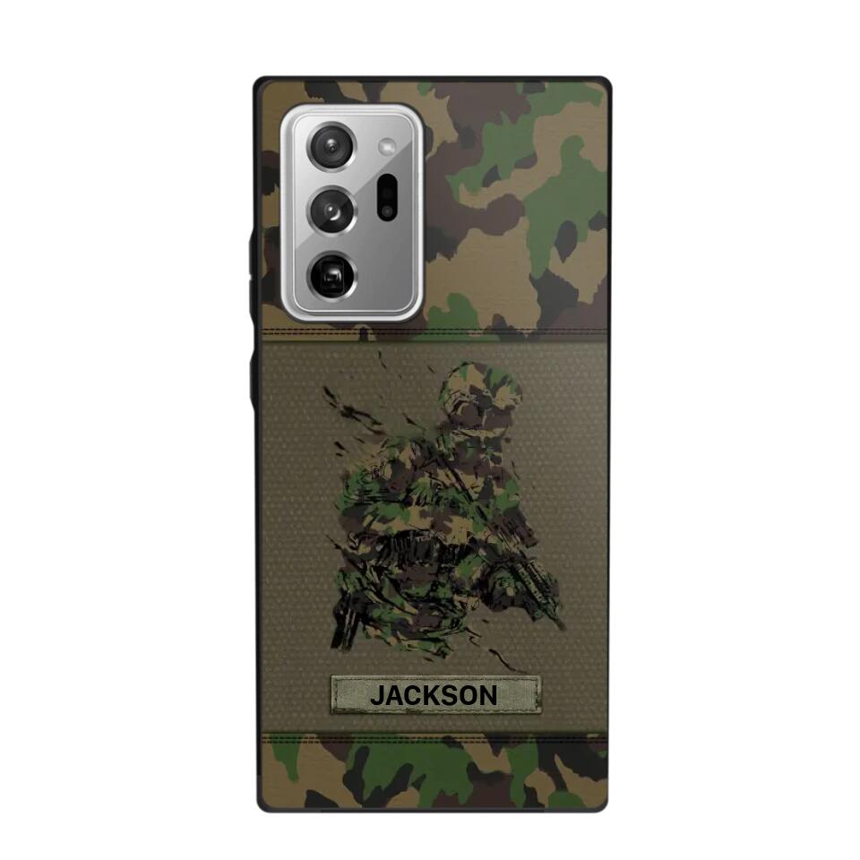 Personalized Swiss Soldier/ Veteran Camo Phonecase 3D Printed 23JAN-HY10