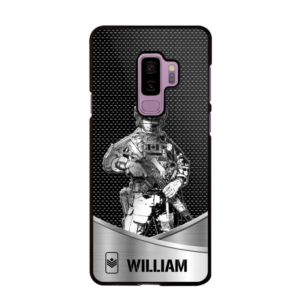 Personalized Canadian Soldier/ Veteran Rank Camo Phonecase 3D Printed 23JAN-DT10