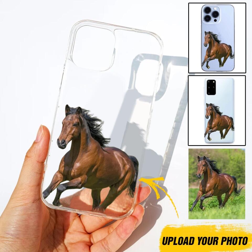 Personalized Horse Lover Transparent Silicone Phone Case 22JAN-VD10