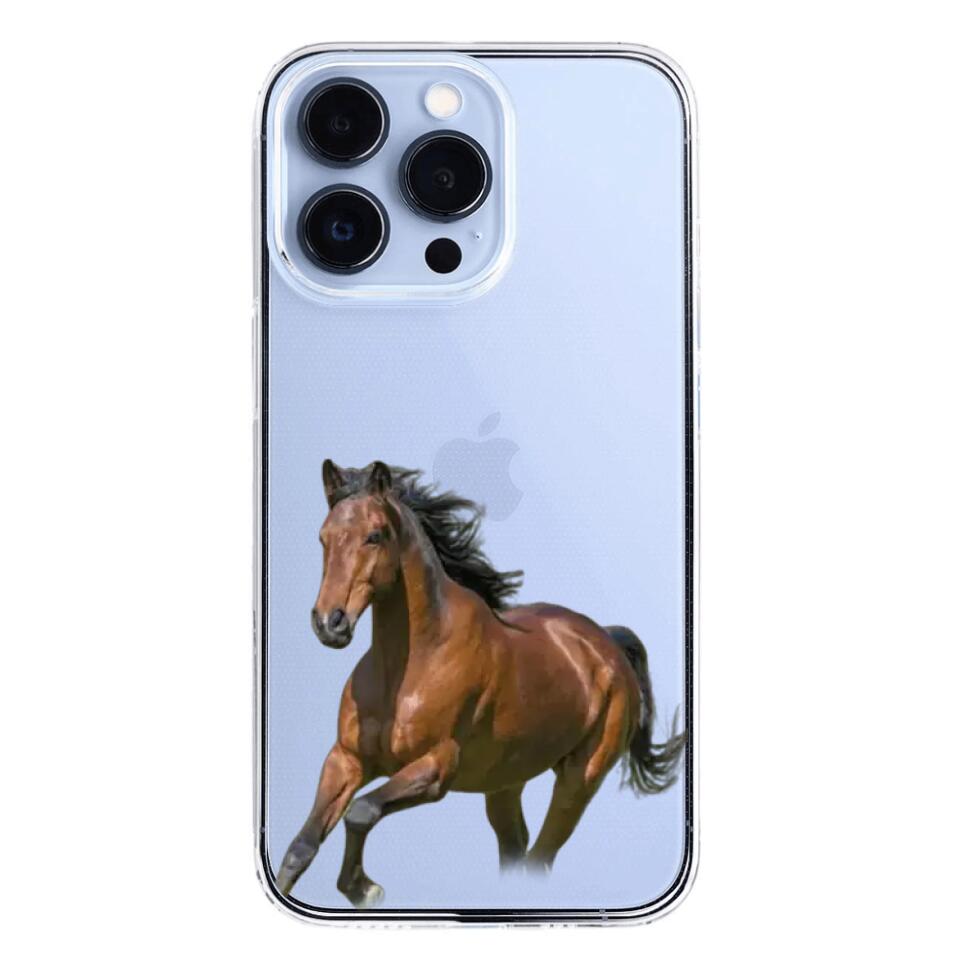 Personalized Horse Lover Transparent Silicone Phone Case 22JAN-VD10