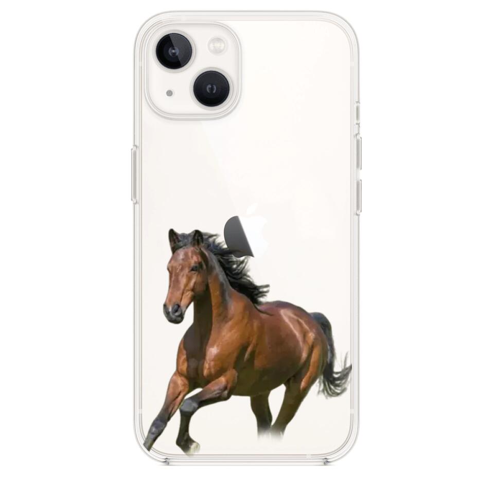 Personalized Horse Lover Transparent Silicone Phone Case 22JAN-VD10