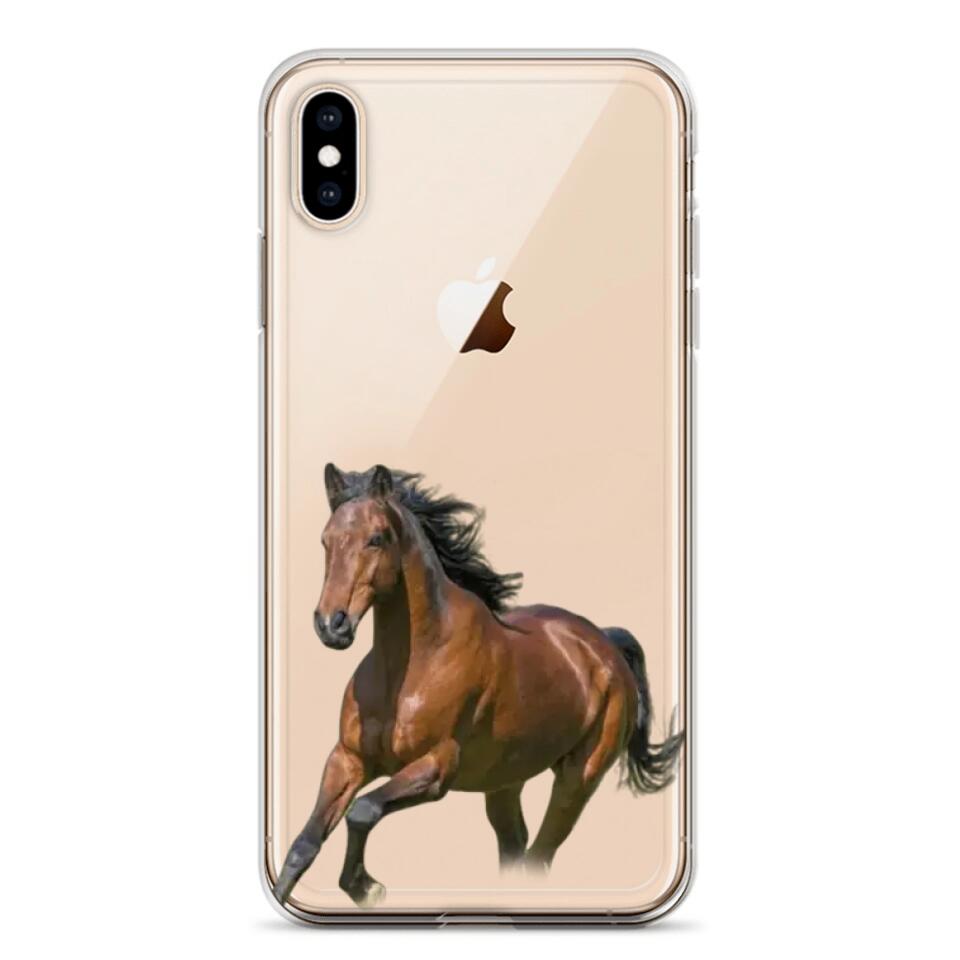 Personalized Horse Lover Transparent Silicone Phone Case 22JAN-VD10