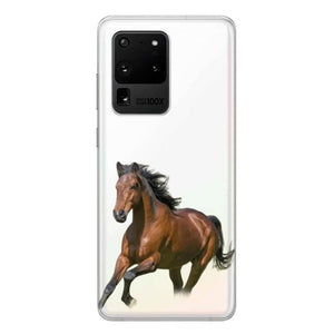 Personalized Horse Lover Transparent Silicone Phone Case 22JAN-VD10