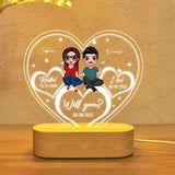 Personalized Hello I Do Will You? Valentine's Gifts Couple Led Lamp Printed PNDT1001