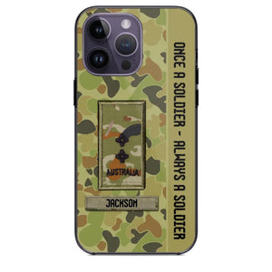 Personalized Australian Soldier/ Veteran Once A Soldier Always A Soldier Phonecase 3D Printed QTDT1101