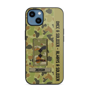 Personalized Australian Soldier/ Veteran Once A Soldier Always A Soldier Phonecase 3D Printed QTDT1101