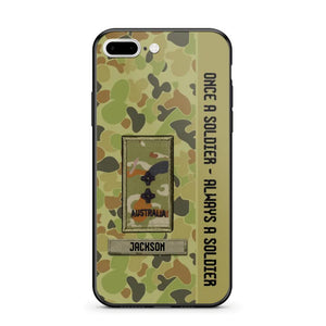 Personalized Australian Soldier/ Veteran Once A Soldier Always A Soldier Phonecase 3D Printed QTDT1101