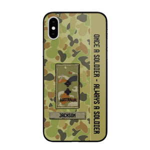 Personalized Australian Soldier/ Veteran Once A Soldier Always A Soldier Phonecase 3D Printed QTDT1101