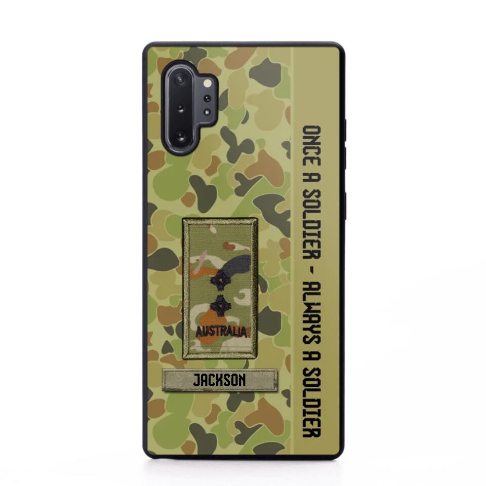 Personalized Australian Soldier/ Veteran Once A Soldier Always A Soldier Phonecase 3D Printed QTDT1101