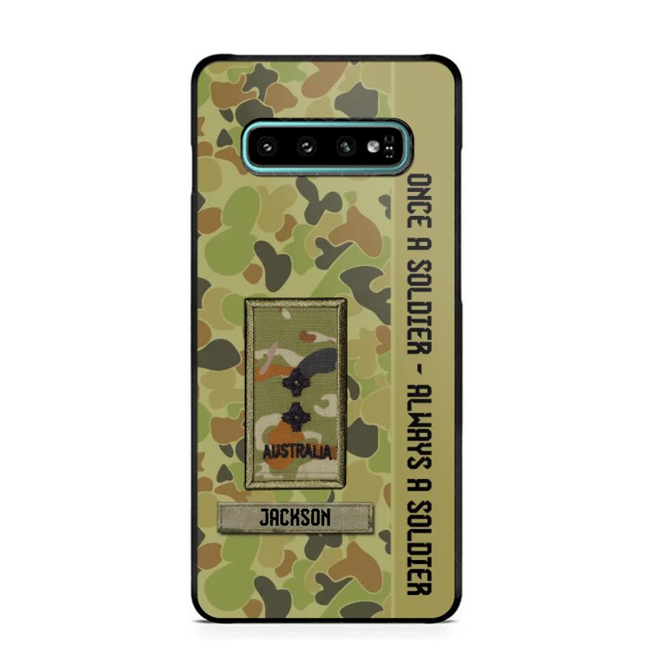 Personalized Australian Soldier/ Veteran Once A Soldier Always A Soldier Phonecase 3D Printed QTDT1101