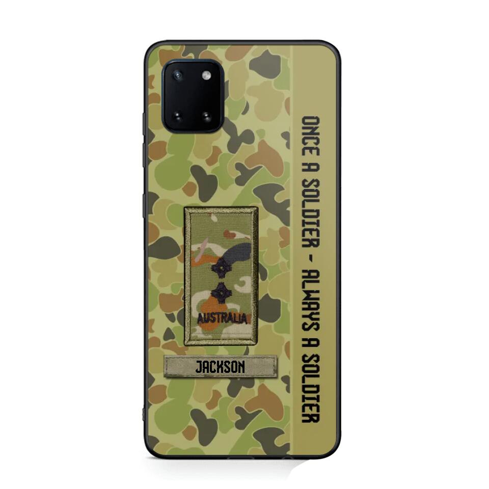 Personalized Australian Soldier/ Veteran Once A Soldier Always A Soldier Phonecase 3D Printed QTDT1101