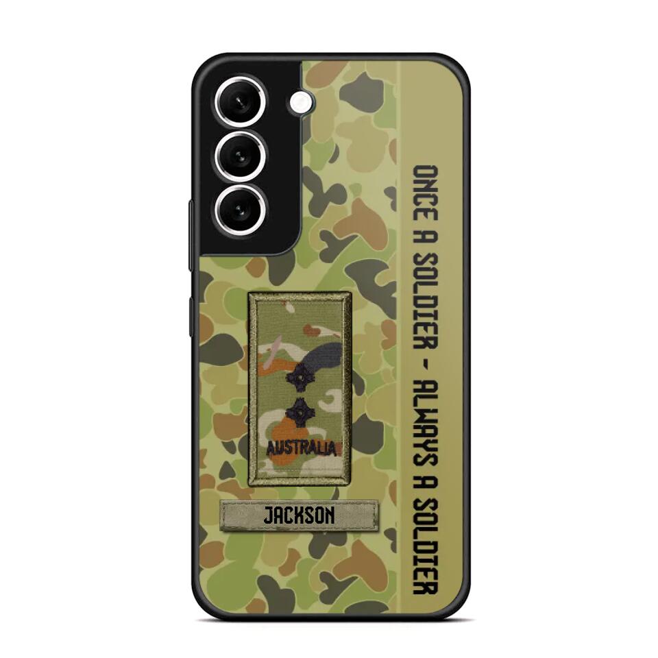 Personalized Australian Soldier/ Veteran Once A Soldier Always A Soldier Phonecase 3D Printed QTDT1101