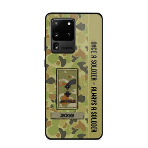 Personalized Australian Soldier/ Veteran Once A Soldier Always A Soldier Phonecase 3D Printed QTDT1101