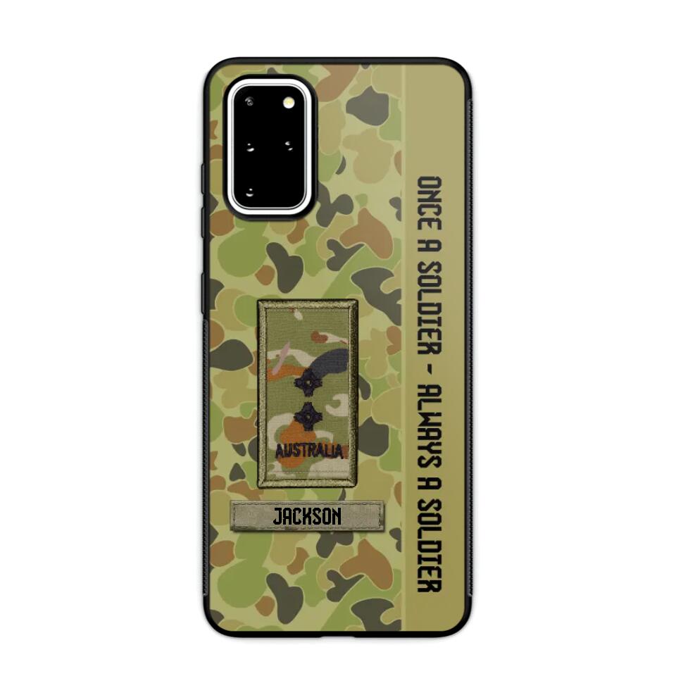 Personalized Australian Soldier/ Veteran Once A Soldier Always A Soldier Phonecase 3D Printed QTDT1101