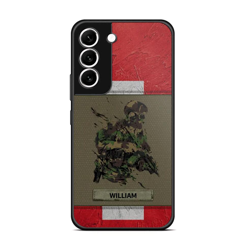 Personalized Swiss Soldier/ Veteran Phonecase 3D Printed 23JAN-HY13