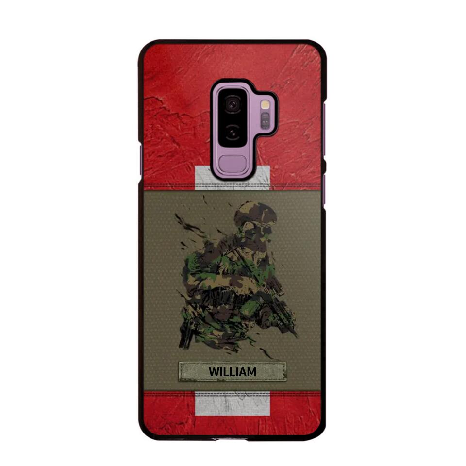 Personalized Swiss Soldier/ Veteran Phonecase 3D Printed 23JAN-HY13