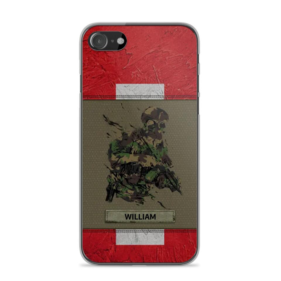 Personalized Swiss Soldier/ Veteran Phonecase 3D Printed 23JAN-HY13