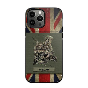 Personalized UK Soldier/ Veteran Phonecase 3D Printed 23JAN-HY13