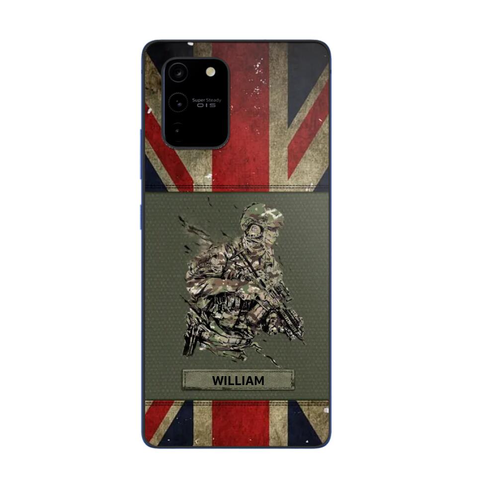 Personalized UK Soldier/ Veteran Phonecase 3D Printed 23JAN-HY13