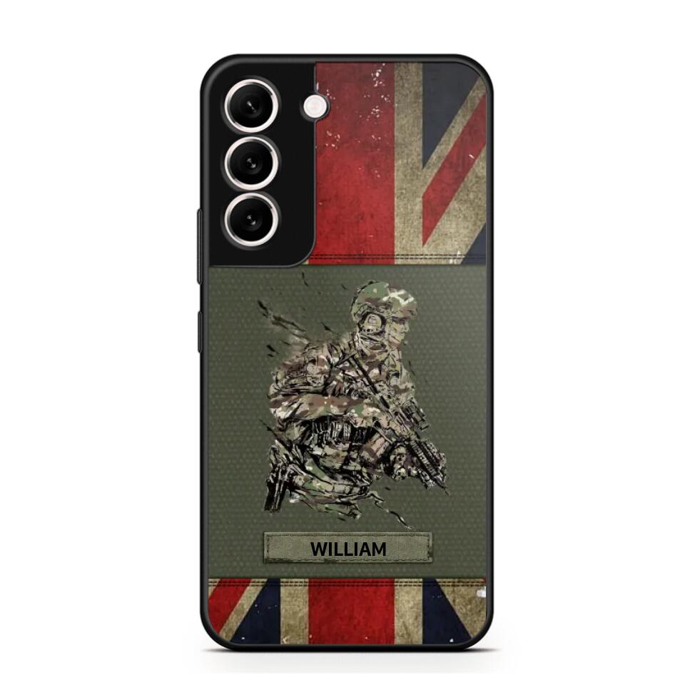 Personalized UK Soldier/ Veteran Phonecase 3D Printed 23JAN-HY13