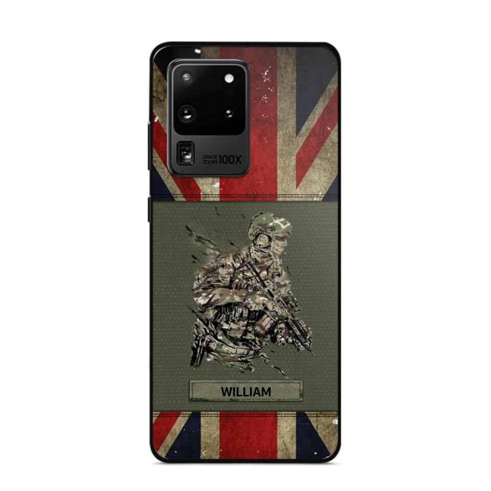 Personalized UK Soldier/ Veteran Phonecase 3D Printed 23JAN-HY13