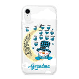 Personalized Grandma Snowman I Love You To The Moon And Back kid Name Heart Phonecase 3D Printed 23JAN-DT13