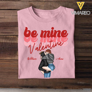 Personalized Be Mine Valentine Couple Gifts Printed  Tshirt PNHq1401