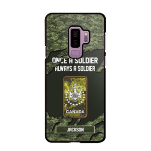 Personalized Canadian Soldier/ Veteran Once A Soldier Always A Soldier Phonecase 3D Printed QTHQ1701