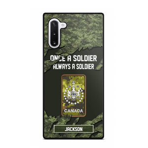 Personalized Canadian Soldier/ Veteran Once A Soldier Always A Soldier Phonecase 3D Printed QTHQ1701