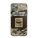 Personalized UK Soldier/ Veteran Once A Soldier Always A Soldier Phonecase 3D Printed QTHQ1701