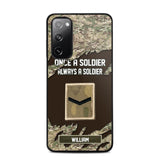 Personalized UK Soldier/ Veteran Once A Soldier Always A Soldier Phonecase 3D Printed QTHQ1701