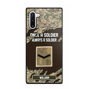 Personalized UK Soldier/ Veteran Once A Soldier Always A Soldier Phonecase 3D Printed QTHQ1701