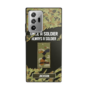 Personalized Australian Soldier/ Veteran Once A Soldier Always A Soldier Phonecase 3D Printed QTHQ1701