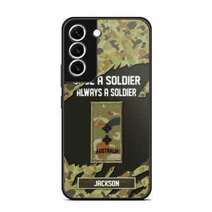 Personalized Australian Soldier/ Veteran Once A Soldier Always A Soldier Phonecase 3D Printed QTHQ1701