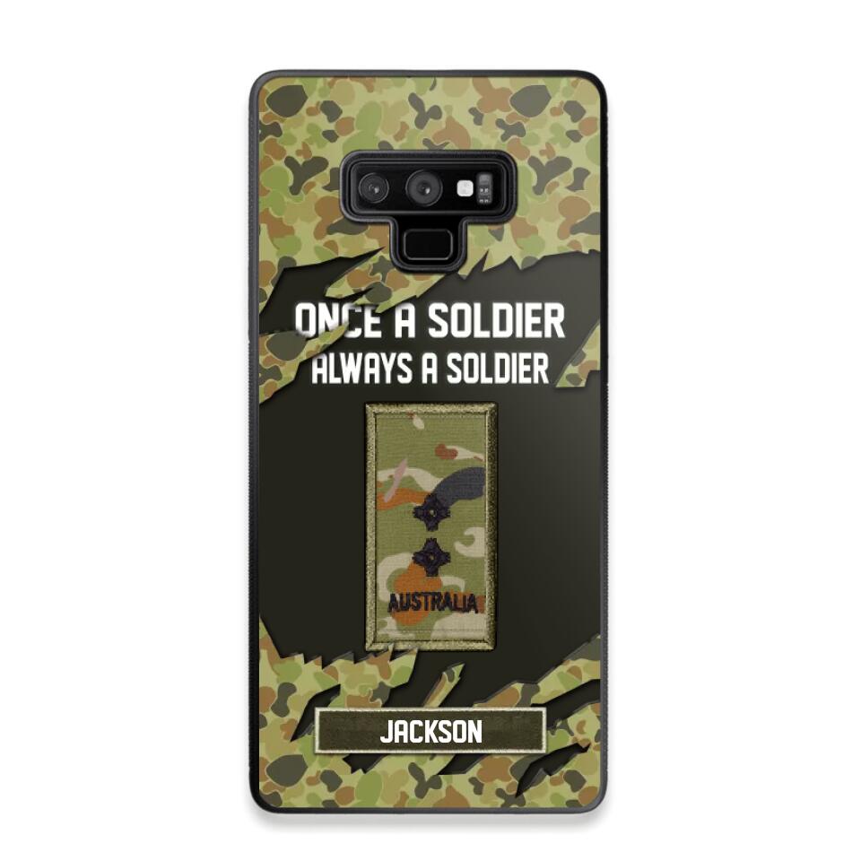 Personalized Australian Soldier/ Veteran Once A Soldier Always A Soldier Phonecase 3D Printed QTHQ1701