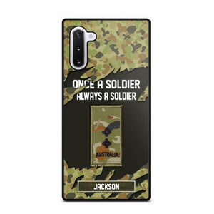 Personalized Australian Soldier/ Veteran Once A Soldier Always A Soldier Phonecase 3D Printed QTHQ1701