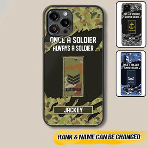 Personalized Australian Soldier/ Veteran Once A Soldier Always A Soldier Phonecase 3D Printed QTHQ1701